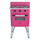 Fogão Portátil Venax Gemini Vetrô 2 Bocas A Gas Rosa
