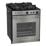 Fogão Venax Gaudí Platinum Vítreo 4q Com Porta Com Visor 220v - Inox