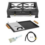 Fogareiro 2 Bocas À Gás De Mesa Mini Fogão Portátil Camping
