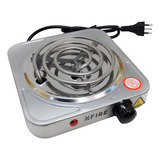 Fogareiro Elétrico Cooktop Camping Xfire 1000 Watts 1 Boca Prateado 127v