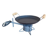 Fogareiro Flex (álcool E Gás) Com Chapa Redonda 32cm Camping