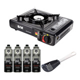 Fogareiro Fogão Portátil Camping Flex Nautika + 4 Brinde