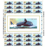 Folha Inteira Selo 1550 Preservação Da Fauna Baleia Franca
