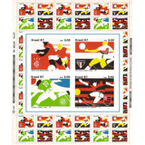 Folha Inteira Selo 1559-62 Flamengo Guarani Inter São Paulo