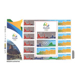 Folha Inteira Selo 3398-3400 Entrega Da Bandeira Olímpica