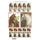 Folha Inteira Selo 3592-3593 Cavalos Mangalarga