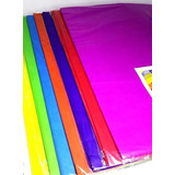 Folha Papel De Seda P/ Pipa 50x70 C/ 100 Folhas Coloridas Cor Sortido