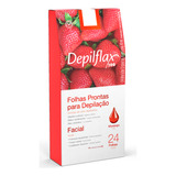 Folhas Depilatória Facial Hidrata Nutre Morango