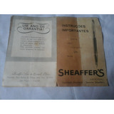 Folhet Instruções Antigo Sheaffers Imperial