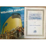 Folheto Folder Menu Restaurante Navio 1980 Pasta Costa Antig