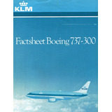 Folheto Propaganda Antiga Klm Boeing 737-300 - Anos 80