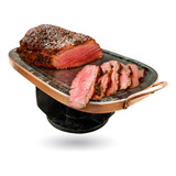 Fondue Kit 30 Cm Retangular Com Rechaud E Chapa Pedra Sabão