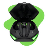 Fone D Ouvido Sem Fio Bluetooth Música Jogar Atender Chamada Cor Preto Luz Verde