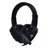 Fone De Ouvido Auricular Gamer Retroiluminado Ps4 Pc Microfone De Ouvido Com Zoom, Cor Preta