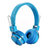 Fone De Ouvido Bluetooth Com Rádio Fm Cartão Sd Mp3 E P2 Cor Azul