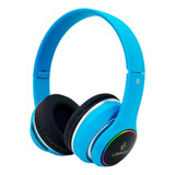 Fone De Ouvido Compatível Samsung iPhone Motorola Cor Azul-celeste Luz Vermelho