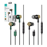 Fone De Ouvido Estéreo Usb-c Type C Tipo C Usams Cor Preto