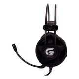 Fone De Ouvido Gamer Fortrek Headset H2 Pro Over Led Azul Cor Preto Para Pc