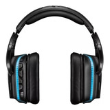 Fone De Ouvido Gamer G935 7.1 Dolby Surround Sem Fio Preto E Azul Logitech