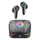 Fone De Ouvido Gamer In-ear Dapon R11 Tws Bluetooth 5.1 Rgb Cor Preto