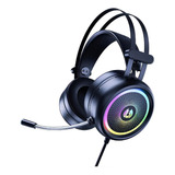 Fone De Ouvido Headphone Gamer Brazilpc Led Rgb Bpc-h1 Cor Preto