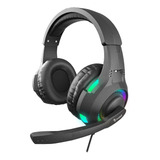 Fone De Ouvido Headset Gamer Eg307 Rival Com Fio Led Rainbow