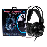Fone De Ouvido Headset Jogos Gamer 7.1 P2 Led P/ Pc Notebook Cor Preto