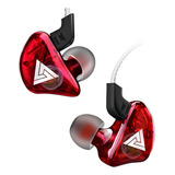 Fone De Ouvido In-ear Gamer Qkz Retorno De Palco Ak6 Ak6 Vermelho Com Luzes N E A