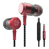 Fone De Ouvido In-ear Gamer Somic Tone Blackshark E72 Vermelho