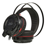 Fone De Ouvido Over-ear Gamer Knup Kp-417 Preto E Vermelho