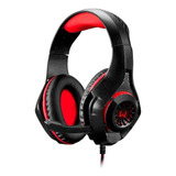 Fone De Ouvido Ph219 Gamer Warrior Rama Preto E Vermelho 