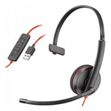 Fone De Ouvido Plantronics Blackwire C3210 Mono Usb Premium