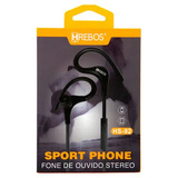 Fone De Ouvido Sport Corrida Estéreo P2 Com Microfone Hrebos