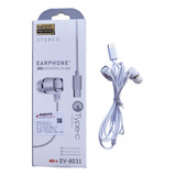 Fone De Ouvido Tipo Type Usb C Para Samsung Xiaomi Motorola Cor Branco Luz Nenhum
