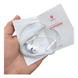 Fone Fancy Branco Com Mic Cabo Mola Flexível Antiquebra Flex
