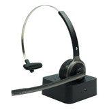 Fone Headset Office Sem Fio Bluetooth Carregamento Com Base Cor Preto