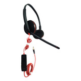 Fone Headset Plantronics C3220 Preto E Vermelho Original
