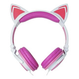 Fone Ouvido Headphone Orelha De Gato Com Led P2 Hf-c22
