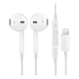 Fone Ouvido Lightning H'maston Para iPhone 7 8 X Xr Xs Cor Branco