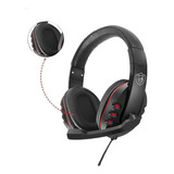 Fone Ouvido Microfone Gamer Celular Ps4 Pc Headset Headphone Cor Vermelho