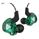 Fone Retorno De Palco Qkz Ak6 Mic + Case Cor Verde