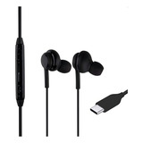 Fones De Ouvido Estéreo Usb Tipo C Compatíveis Com Samsung Moto Color Black
