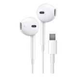 Fones De Ouvido Viva-voz Tipo C Para Telefone Celular, Cor Branca, Luz