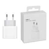 Fonte 20w Carregador Turbo Usb-c iPhone 8 X Xr Xs 11 Pro Max Cor Branco