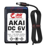 Fonte 6v Para Teclado Controlador Midi Akai Dj Mpd32 Mpd24
