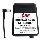 Fonte Ac 9v 1a Midi, Teclado E Interface M-audio Audiophile