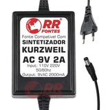 Fonte Ac 9v 2a Pra Teclado E Piano Digital Kurzweil 88 Key