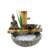 Fonte Agua Cascata Bambu Buda Hindu 2 Quedas C/ Reservatório