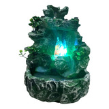 Fonte Água Cascata Com Led Resina Artesanal Decorativa