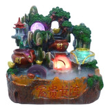 Fonte Água Cascata Pedra Resina Completa Com Roda Luz 101401